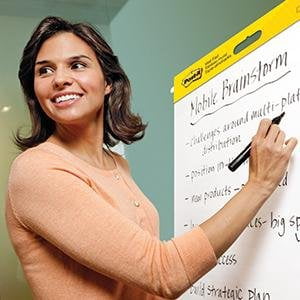 Post-it Self-Stick Easel Pads Value Pack, 25 x 30-Inches, White, 30-Sheets/Pad, 6 Pads/Pack