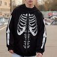 thumbnail image 2 of Hpapadks Mens Hoodie Halloween Retro Gothic Skull Print Full Zip Hoodies Pullover with Pocket Oversized Long Sleeve Hooded Jacket Sweatshirts for Men, 2 of 4
