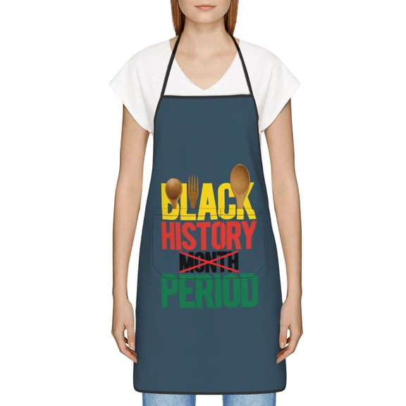 Black AF Proud AF Apron,Black History Month Gift for Black Women,Waterproof Chef Apron with Pocket,Inspirational Gift for Kitchen Cooking BBQ,Melanin Gifts