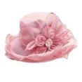 thumbnail image 5 of Sombrero para el sol para mujer, sombrero de copa de malla, sombrero para el sol de verano, sombrero retro para exteriores, sombrero para playa, francés, europeo y americano, 5 of 5