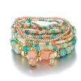 thumbnail image 3 of 8pcs Bohemian Beaded Turquoise Charm Bracelet - Handmade with Love!, 3 of 5
