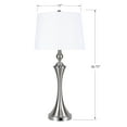 thumbnail image 6 of 31" Brushed Nickel Table Lamps w/ USB Port in Base and White Linen Shade (Set of 2), 6 of 6