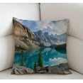 thumbnail image 4 of Ryan; Moraine Lake with Rocky Mountains Farmhouse Pillow Cover 18x18 Inch Home Decor Throw Pillow Case Cushion Cover for Sofa Couch, 4 of 5