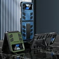 thumbnail image 6 of Dteck for Samsung Galaxy Z Flip 4 Case with Kickstand, Hinge Protection Hybrid Shockproof Rugged Case for Samsung Galaxy Z Flip 4,Blue, 6 of 6