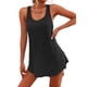 thumbnail image 3 of Trajes de Baño para Mujer, Vestidos de Playa Básicos, Sin Mangas, con Cuello en U, para Playa Negro XL, 3 of 9
