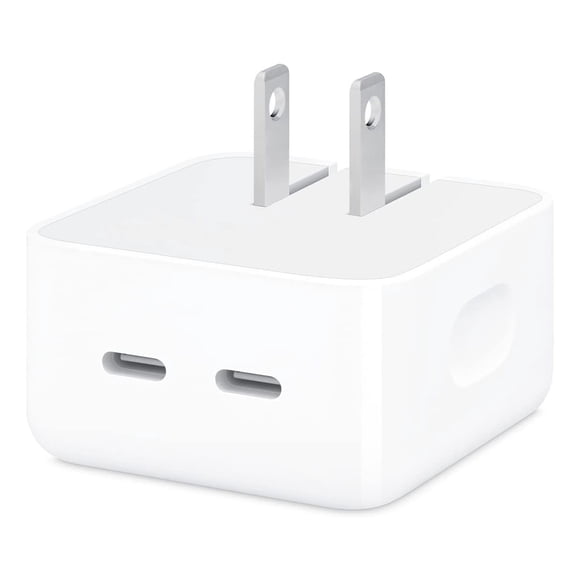 Cargador Carga Rapida De Doble Puerto USB Tipo-C De 35 W PD 3.0 Plegable Bloque Adaptador De Corriente De Pared Compatible con Multiples Equipos
