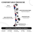 thumbnail image 3 of Lsque Korea Pattern Sport Compression Socks for Men & Women 15-20 mmHg Knee High Nurse Pregnant Running Medical and Travel Athletic, 3 of 6