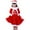 Red, variant on YunPes 3 Pieces Girls Santa Dress, Christmas Dress up Suit for Girl Kids Performance Velvet Dress Up with Belt Hat Xmas Outfit