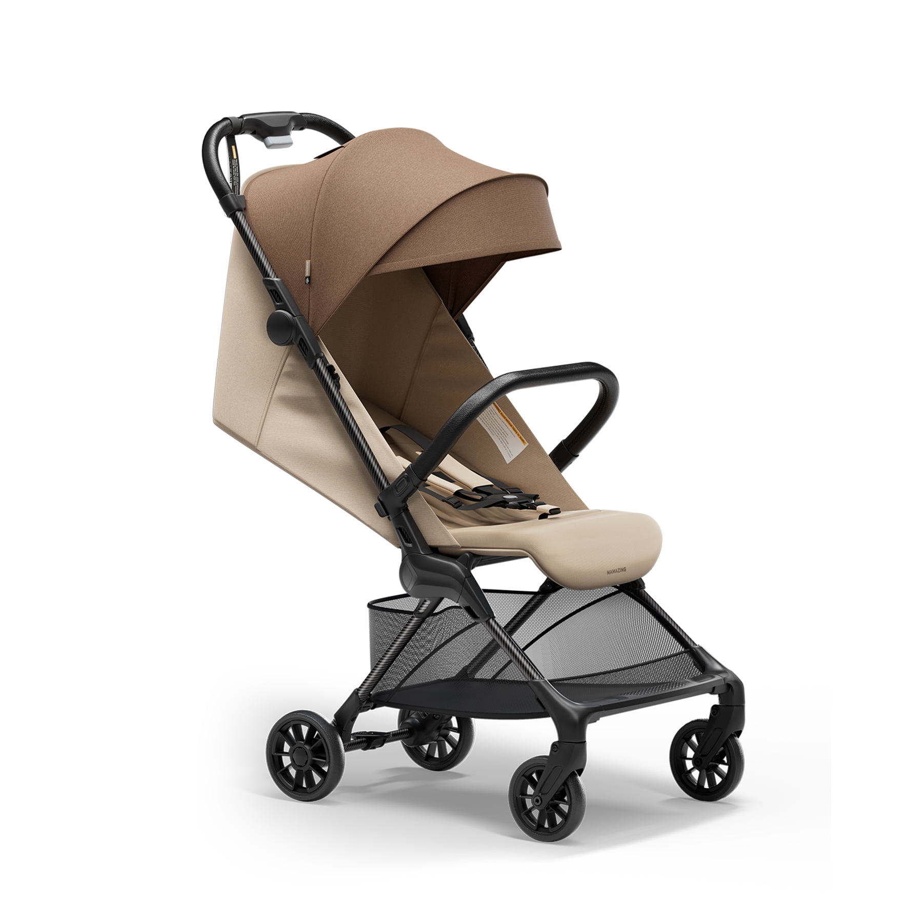 Mamazing Ultra Air X Lightweight Baby Stroller for Airplane Travel, 9.9 lbs, Ultra-Compact, Light & Strong, Age Group: Infant, Single, Brown