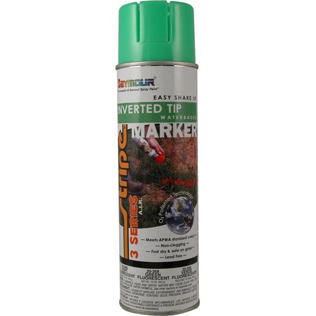 Seymour SM20-368 20 oz Inverted Tip Air Tech Marking Paint, Florescent Green