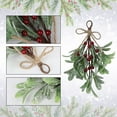 thumbnail image 6 of CoreLiving Artificial Mistletoe Garland with Glitter Bow, Fake Mistletoe Christmas Decoration Hanging for Home Party, Durable Xmas Ornament for Indoor Holiday Decor, 6 of 6