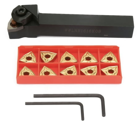 

13Pcs WWLNR1616H08/WWLNR1616K08 16*125mm Lathe Turning Tool Holder with 10pcs Inserts