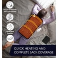thumbnail image 3 of Geniani Electric Heating Pad for Back Pain Relief, Heat Pad with 6 Heat Settings & 4 Timer Presets, Auto Shut Off, Machine Washable, Ultra Soft Hot Pad, (12"x24", Navy Gray), 3 of 7