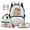 Capybara Ice Cream, variant on Jeiento 4 Piece 17 Inch Kids Backpack and Lunch Box Set, Cute Highland Cow School Backpack Set with Adjustable Padded Straps for Elementary Girls School Travel