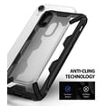 thumbnail image 3 of Ringke Fusion-X Case Compatible with iPhone XR, Transparent Hard Back Shockproof Advanced Bumper Cover - Black, 3 of 3