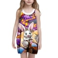 thumbnail image 2 of ATOGUTA Girls Long Sleeve Dresses Casual Summer Spaghetti Straps Easter Romper Dresses with Pockets for Kid Size 3T-10. Multicolor, 2 of 6