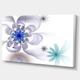 thumbnail image 2 of Fleur Fractale Symétrique Bleue et Grise - Impression sur Toile Florale, 2 of 3