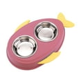 thumbnail image 2 of Comedero y bebedero para perros perfecl antideslizante acero inoxidable pequeño mediano rosado, 2 of 8