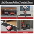 thumbnail image 3 of Ruedamann 0.6" Rise Threshold Ramps for Doorways, Sturdy Rubber Threshold Ramp, Non-Slip Ramp for Wheelchair for Home, Adjustable and Cuttable for Wheelchairs, Scooters, Sweepers, Curbs, 3 of 8