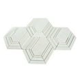thumbnail image 6 of The Tile Life Argos Peak Carrara & Thassos Polished Marble Mosaic Floor & Wall Tile, 12 x 14 in, 1-Piece, 6 of 11