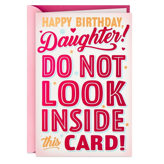 Hallmark Card with Mini Cards Birthday Card for Daughter (Do Not Look Inside)