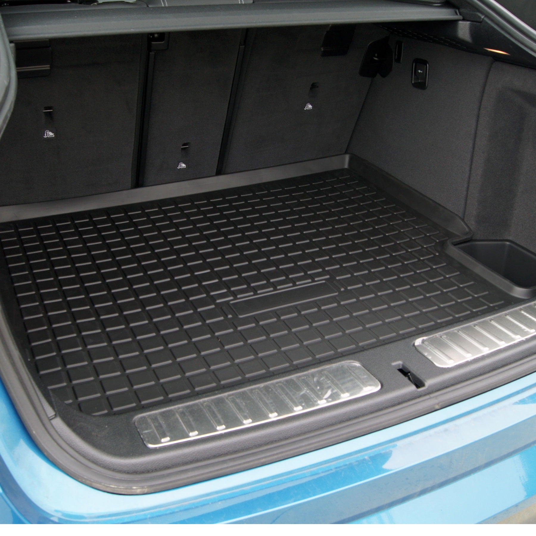 Black Cargo Liner Trunk Floor Mat Custom Fit Mercedes Benz C250 C300 2015-17