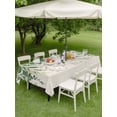 thumbnail image 4 of Outdoor Tablecloth with Umbrella Hole for Patio/Picnic/Party/Camping, Green Leaves Waterproof Table Cloth Rectangle Table Cover Washable, Summer Botanical (54"x 80"), 4 of 8
