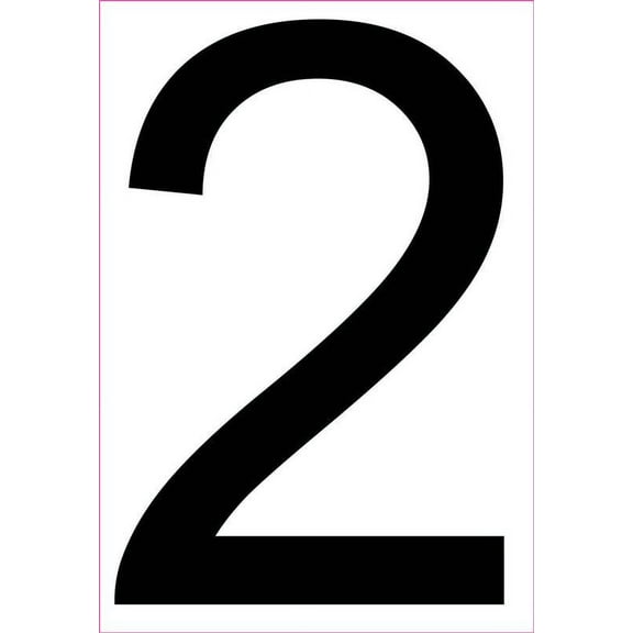 5.5in x 8in Address Number 2 Sticker