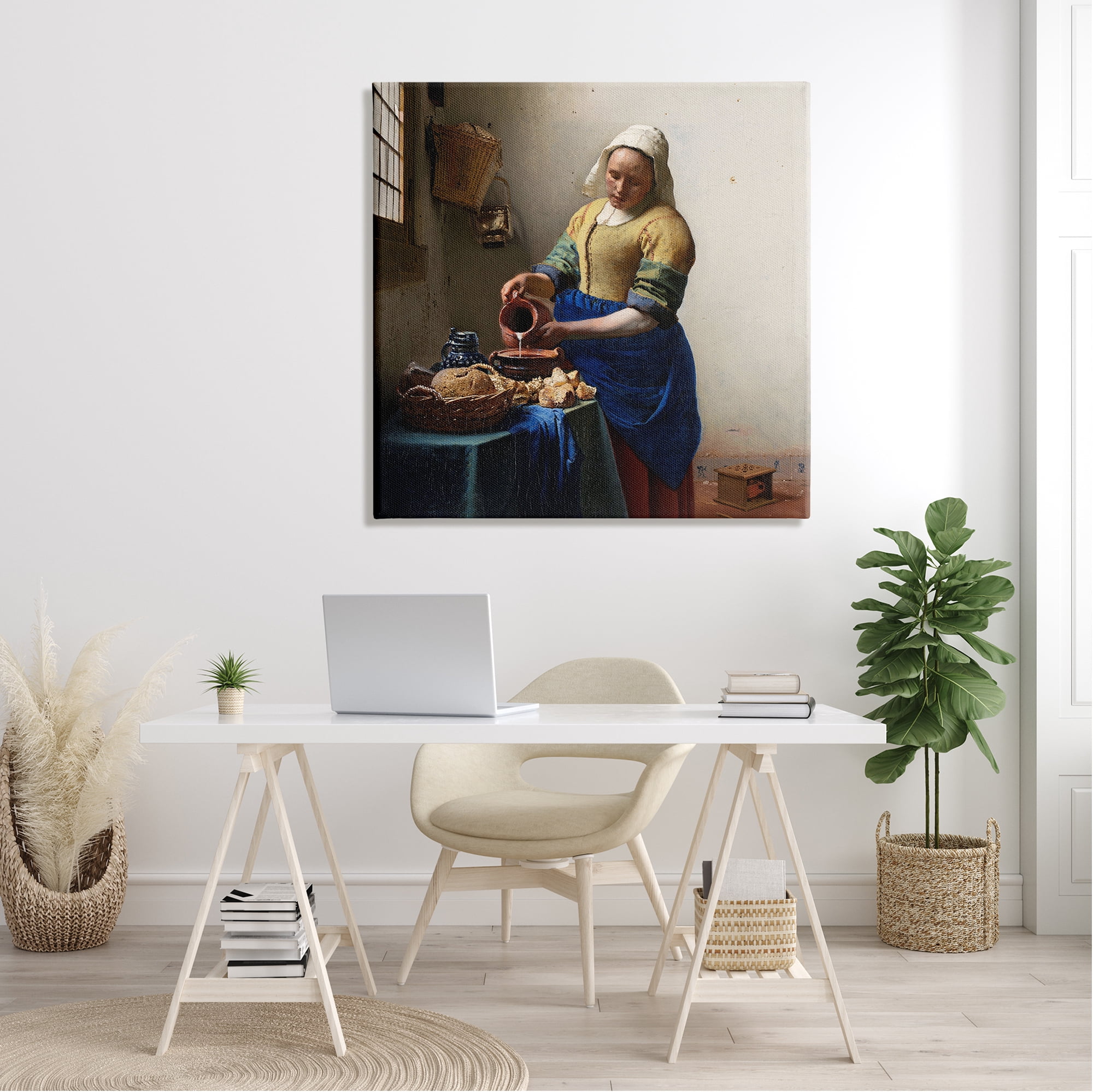 Stupell Industries The Kitchen Maid Johannes Vermeer Classical Painting Painting Gallery Wrapped Canvas Print Wall Art, Design by one1000paintings