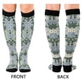thumbnail image 4 of FORMRS Womens Knee High Socks Casual Long Thick Travel Daily Wear, 2 Pairs, Blue Blossom, 4 of 6