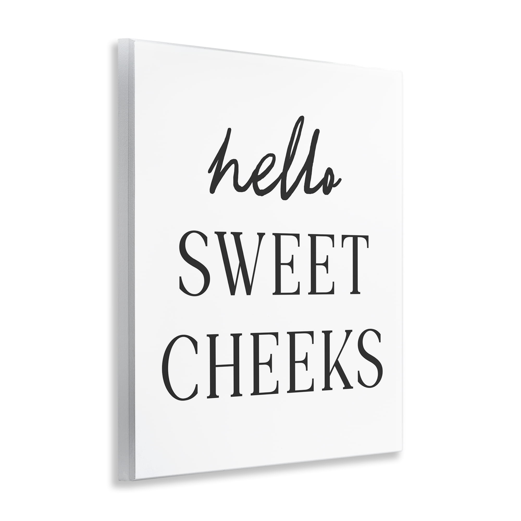 Stupell Industries Sweet Cheeks Bathroom Humor Wall Plaque Art, design by Lettered and Lined