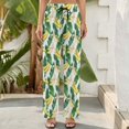 thumbnail image 5 of Wide Leg Pants Woman, Banana Tree Leaves High Waist Knot Palazzo Pants for Women, Elastic Sweatpants Yoga Lounge Pants Trousers with Pockets Fall Pants for Women 2024, 5 of 6