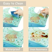 Amplim Infant & Baby Bibs, Waterproof, Convertible Drooling/Feeding Bib, Adjustable, Light Weight, BPA Free, Stain Resistant, Eco-Friendly, 3 Piece