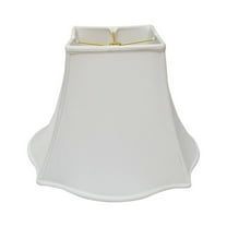 Royal Designs Flare Bottom Outside Square Bell Lamp Shade, White, 4" x 10" x 8.5"