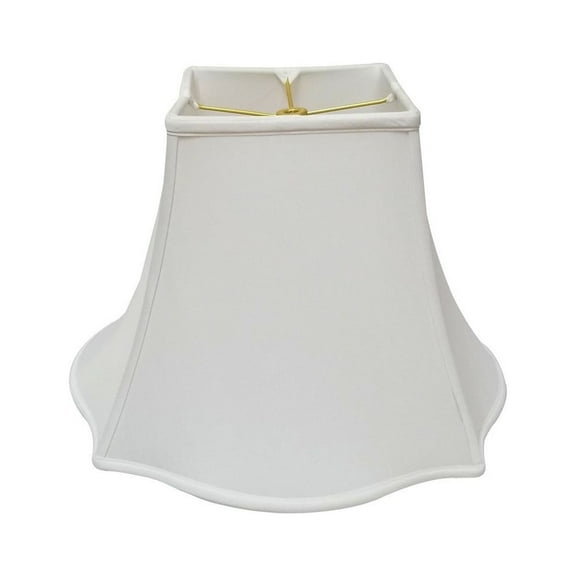 Royal Designs Flare Bottom Outside Square Bell Lamp Shade, White, 4" x 10" x 8.5"