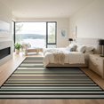 thumbnail image 3 of ODIKA 9'x12' Washable Area Rug Striped Horizontal Door Stripe Featuring Centered Text Motif for Great Room, Indoor Concept, Large Living Low Pile, Flatwoven, 3 of 7