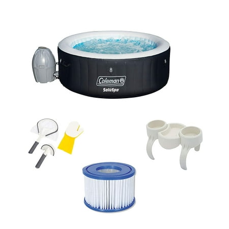 SaluSpa Hot Tub w/Cleaning Set, Snack Tray, and Filter Pumps (6 Pack) (Best Way To Clean An Imac Screen)