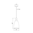 thumbnail image 3 of Forte Lighting 2673-01-55 1 Light 8" Wide Suspension Mini Pendant - Nickel, 3 of 4