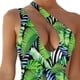 thumbnail image 3 of Traje de baño de una pieza para mujer, un solo hombro, cuello profundo, hermosos patrones, traje de baño de cintura alta, tipo 5 L, 3 of 6
