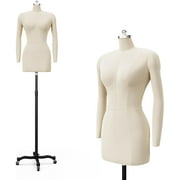 Professional Sewing Mannequin, Female Dress Form for Display and Tailor Design, Height Adjustable Torso with Stable Metal Base