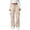 Beige -CY30, variant on Parachute Pants Women Baggy Straight Leg Drawstring Lightweight Cargo Pants Y2k Pant Streetwear Multi Pockets Khaki S