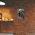 thumbnail image 4 of Skull Chopper Biker Cartoon Metal Wall Art - Vintage Mixed Color Iron Poster, 8x12 inches - Perfect for Room Decor, 4 of 7