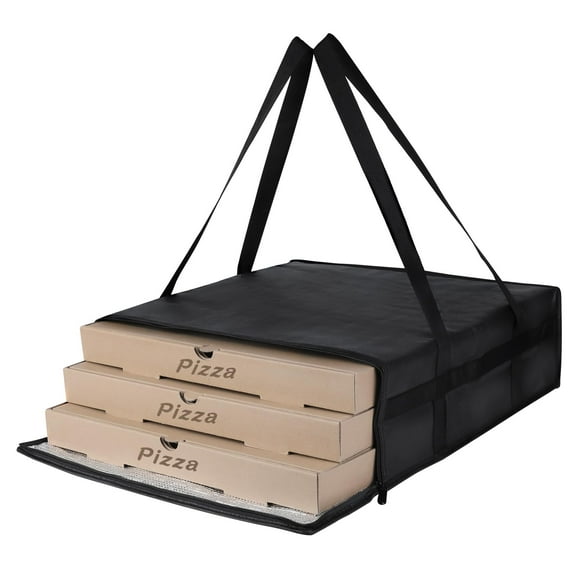 Pizza Bags for Delivery, Insulated Pizza Delivery Bag for Door Dash, 20" x 20" x 6" Pizza Warmer Bags for Carry Hot, Pizza Pack for Food Delivery Doordash, Pizza Carrier, Black