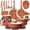 33 Pcs Orange, variant on CAROTE 33-Pieces Ceramic Cookware Set, Nonstick Pots and Pans with Detachable Handles and Lids, Induction Compatible, Diswasher Safe, Black