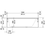 Duravit 700408000000090 Soaking Bath Tub, White