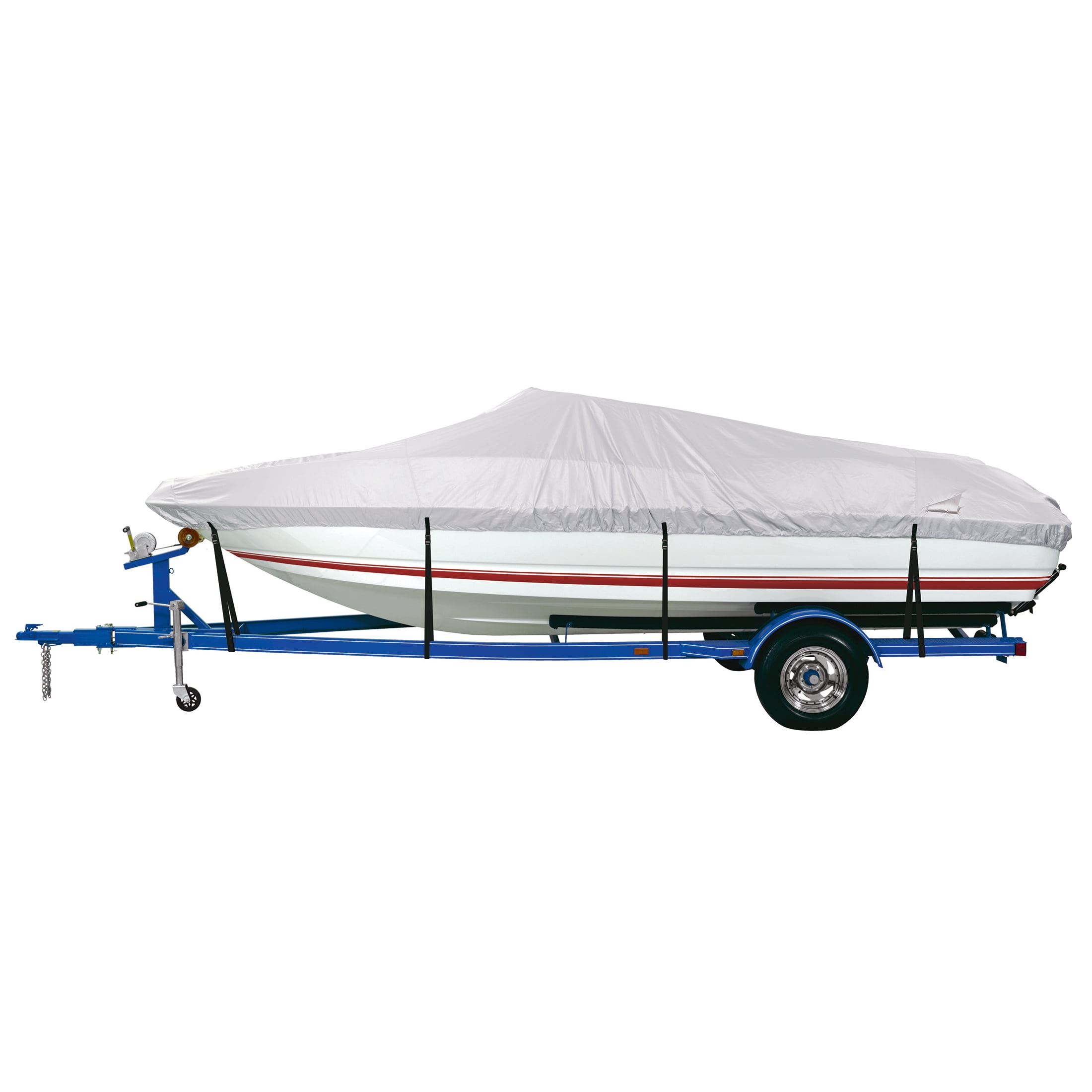 Black, Model A - Length:14-16 Beam Width: up to 68 MSC Heavy Duty 600D Marine Grade Polyester Canvas Trailerable Waterproof Boat Cover,Fits V-Hull,Tri-Hull Runabout Boat Cover