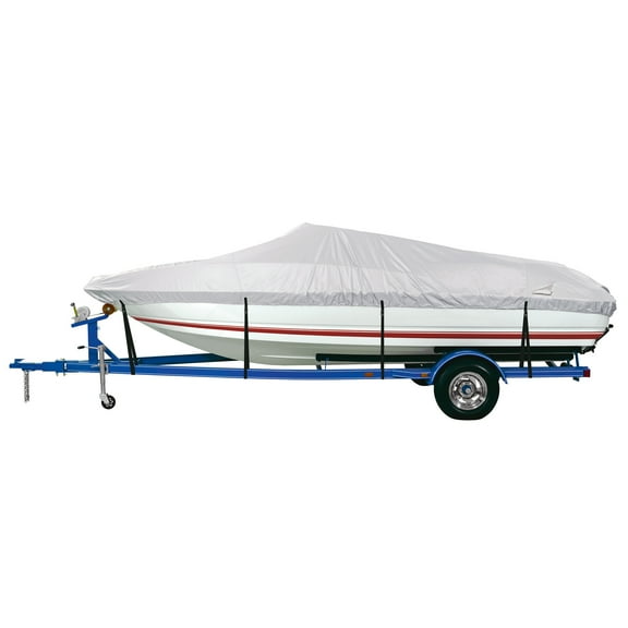 Harbor Master 150-Denier Polyester Water-Resistant Boat Cover, Silver, Model A