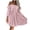 Pink, variant on Herrnalise Women’s Dresses Summer 2024 Fashion Casual Solid 3/4 Sleeve OneRuffle Shoulder Mini Dress S-2XL