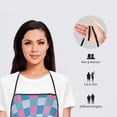 thumbnail image 4 of Twisted Checkerboard 3D Illusion Pink Aprons for Women Men Waterproof For Kitchen Cooking BBQ Gardening Painting Mechanic, 4 of 4