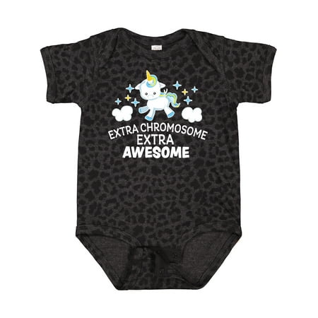 

Inktastic Extra Chromosome Extra Awesome with Unicorn Gift Baby Boy or Baby Girl Bodysuit